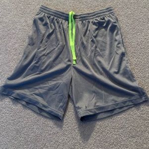 Grey & Neon Green Athletic shorts